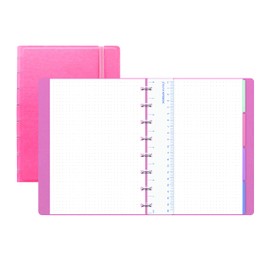 Filofax Refillable Notebook, A5 Size, Classic Pastels Collection, Dotted Paper, 8.25" x 5.75", Rose (B115080U)