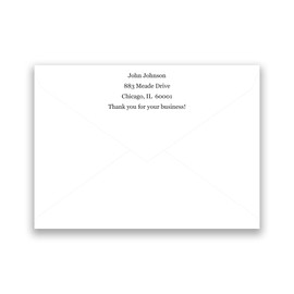 Premium Custom Return Address Greeting Card Envelopes - A-7 Envelopes 5.25" x 7.25" - 50 Envelopes - Made in the U.S.A. (White)