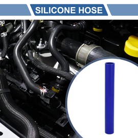 X AUTOHAUX 1 Pcs Straight Coupler Silicone Hose 32mm/1.26" ID 300mm/11.81" Length 0° Car Silicone Hose Coolant Hose 3-Ply 4mm Thickness Air Intake/Turbo/Intercooler Piping Tube Blue