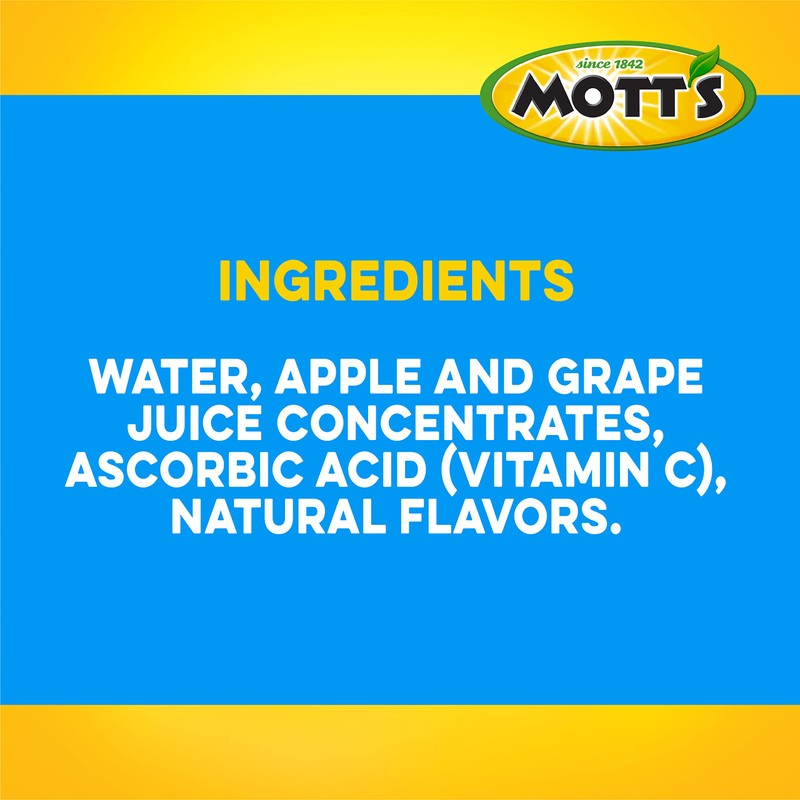 Mott's 100 percent Apple White Grape Juice, 6.75 fl oz