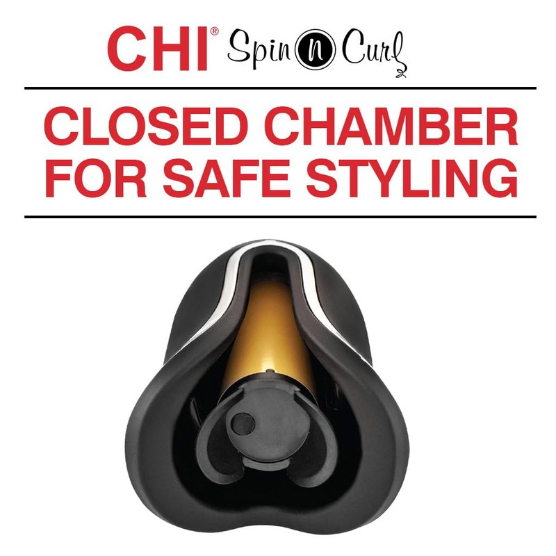 CHI Spin N Curl 1″ Ceramic Rotating Curling Iron, Adjustable