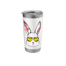 Cute Easter Bunny Softball Sunglasses Easter Day Men Boys Stainless Steel Insulated Tumbler
