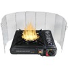 Stove Windshield Foldable Camping Shield - Camp Stove Windscreen for