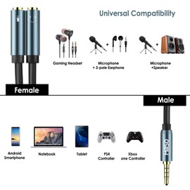 MillSO 3.5 mm Headset Microphone Adaptor. 30 cm