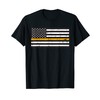 American Flag With Orange Stripe Search And Rescue SAR T-Shirt