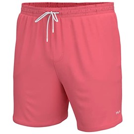 HUK Men's Standard Pursuit Volley, Quick-Dry Fishing Shorts, Sunwashed Red, Large