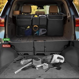 XHRING Car Trunk Organizer Storage Backseat Hanging Organizer Bag for Ford Bronco/Bronco Sport Escape Explorer Edge Expedition Ecosport 2/4 Door Sport Base Limited XL XLT SUV Accessories 2000-2025