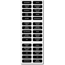Blue Sea Systems Large Format Labels - Basic DC Panel