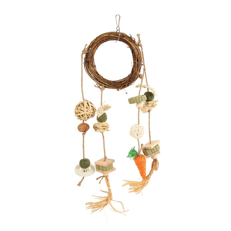 Rabbits Cage Hanging Chew Toys Safe Teeth Grinding Healthy Bunny