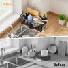 AIDERLY Narrow Dish Drying Rack for Kitchen Counter Auto Drain