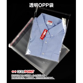 P.CREST OPP Bags Transparent with Tape, 100 Sheets, 30 Micron Thick, Clear, Packaging, Wrapping, 6.3 x 9.1 inches (16 x 23 cm)