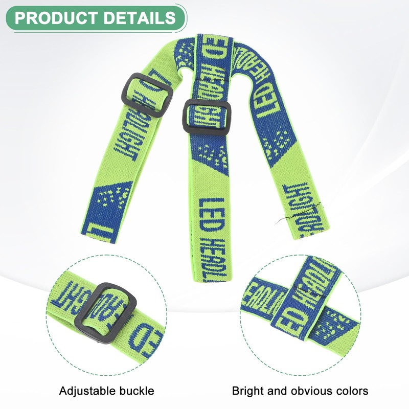 M METERXITY 3-Pack Headlamp Strap Replacement Headband, High Elastic Headlamp