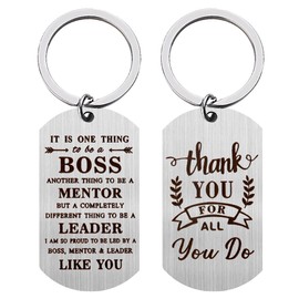 Boss Appreciation Gifts for Men Women Boss Christmas Birthday Gifts for Boss Female Male Mentor Gift Keychain for Supervisor Employer Thank You Gifts for Leader Boss Thank You for All You Do Keychains
