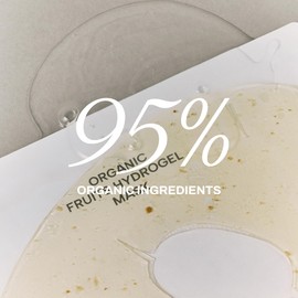 Whamisa Organic Fruits Hydrogel Face Sheet Mask - Yuja, idratazione, cura profonda, cura della pelle, elasticità della pelle, acne, maschera acne, cura dei pori, fermentazione (5 pezzi per confezione)