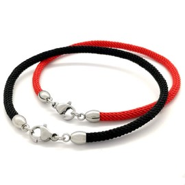 Men's Women's Bracelet, Simple, Black, Braided String Chain Bracelet, Bangle, Skin-friendly, Hypoallergenic, Stainless Steel Bracelet, Unisex, Fashion Accessory, Un锈钢