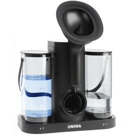 UNIWA Water Powered Ear Cleaner, Electric Ear Cleaner with Reusable Replacement Tips, 4 Pressure Settings, Safe and Effective Ear Rinsing Kit for Adults, Ear Irrigation Kit & USB-C Cable, IPX7, Black