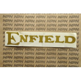 Royal Enfield Vintage NOS Royal Enfield Motorcycle Tank Decal Vinyl Gold Lettering 6 3/4"
