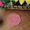 Phantomon Lace Round Crochet Doilies Handmade Coasters, 4-Inch, Pack of