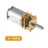 Alinan 2pcs 3V 15RPM N20 High Torque Speed Reduction Geared