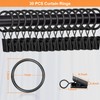 30 PCS 1-Inch Black Clips Curtain Ring for Curtain Rod,