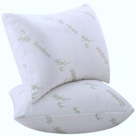 Bed Pillows for Sleeping 2 Pack Queen Size Viscose Made from Bamboo Ultra Soft Bounce Back Pair Soft Side Back Stomach Sleepers Pillows Down Alternative