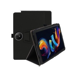 Case for TCL Nxtpaper 11 Plus, Full Coverage Ultra Slim PU Leather Cover Case Folding Stand Cover with Hand Strap Magnet,Black