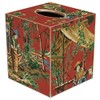 Marye-Kelley Red Chinoiserie Paper Mache Tissue Box Cover