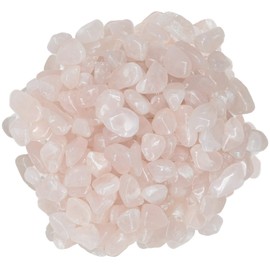 Hypnotic Gems Materials: 1 lb Rose Quartz Tumbled Stones - Grade 2 - XXSmall - 0.25" to 0.75" Avg. - Bulk Natural Rocks Polished Gemstone Supplies for Wicca, Reiki, Energy Crystal Healing