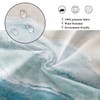 GCIREC Beach Shower Curtain, Teal Blue Coastal Ocean Beach Theme