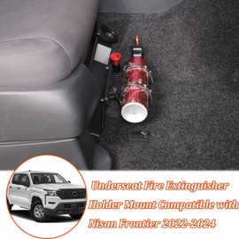 Car Passenger Under Seat Fire Extinguisher Holder Mount Bracket Compatible with Nisan Frontier 2022-2024,Aluminum Alloy Quick Release Roll Bar Fire Extinguisher Mount Bracket Accessories