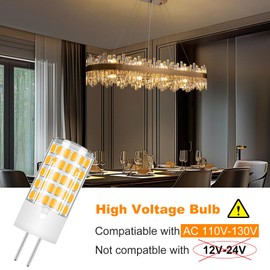 High Voltage 120V G4 LED Bulb Dimmable 5W 3000K Warm White 40W Equivalent