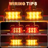Wodvyss 2Pcs Double Face Amber/Red Lens 12 LED Marker Lights