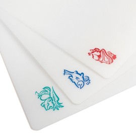 Norpro Icon Cut N Slice Flexible Cutting Boards, 11.5in/29cm x 15in/38cm, White, Set of 3