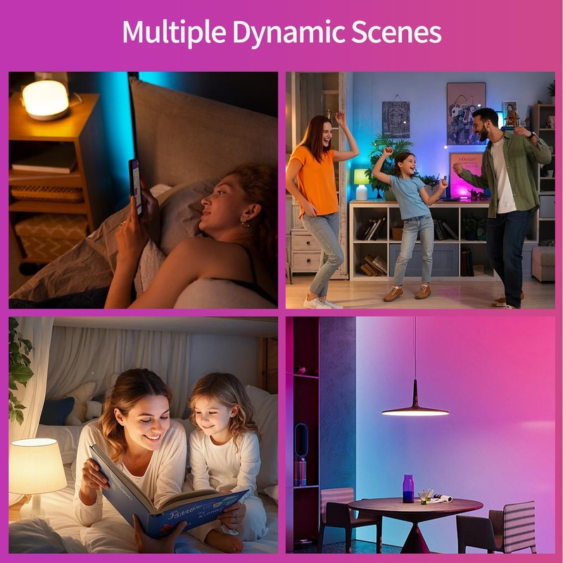 DoHome E12 Smart LED Light Bulb, Dimmable Candelabra Light Work