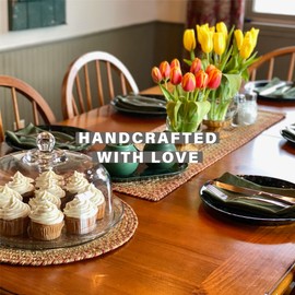 Homespice - Harvest Long Table Runner, a Multicolor Braided Runner of Natural Jute to Use as Country Table Runners - Tightly Stitched, Rich Colors, Lays Flat - Premium Oval Table Runner, 11x36 Inches