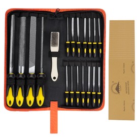 BTEC 46PCS Metal Files for Steel Metal File Set 4PCS Large Metal Files Woodworking Files Wood Files Set 14PCS Needle File Set File Set for Metal Work Triangle File Set Woodworking Files and Rasps