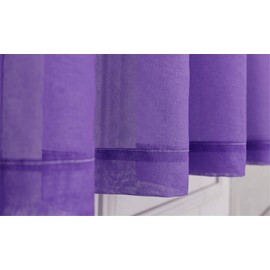 Yancorp 2 Panel Sets Bedroom Curtains 96 inch Length Sheer Curtain Pink Purple Ombre Curtains Rod Pocket Drapes for Girls Living Room Mermaid Bedroom Nursery Kid Window Decor(Pink Purple, 52"x96")