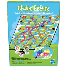 Chutes and Ladders Board Game, Fun Game for Kids Ages 3 and Up, Game for 2-3 Players, Preschool Game, Classic Chutes and Ladders Gameplay (English & French)