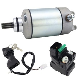 STABSOLI Starter Motor & Solenoid Relay & Ignition Switch for Suzuki Quadsport LT-Z400 LT-Z400Z 2003-2008, for Arctic Cat 400 DVX 2006-2008, 21163-S004 31100-29F00 3445-033 SMU0281
