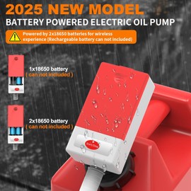 Fuel Transfer Pump with Auto Stop Sensor and 4 Tank Adapter, 3.2 Gallon per minute & 51'' Extra Long Hose, Portable Gas Can Pump for Oil, Diesel and Gasoline with Overfill Protection (Red)