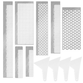 Framendino, 14 Pack Stainless Steel Ruler 216 400 520 599 699 800 1020 Blank Grids Tool for 5D Diamond Art