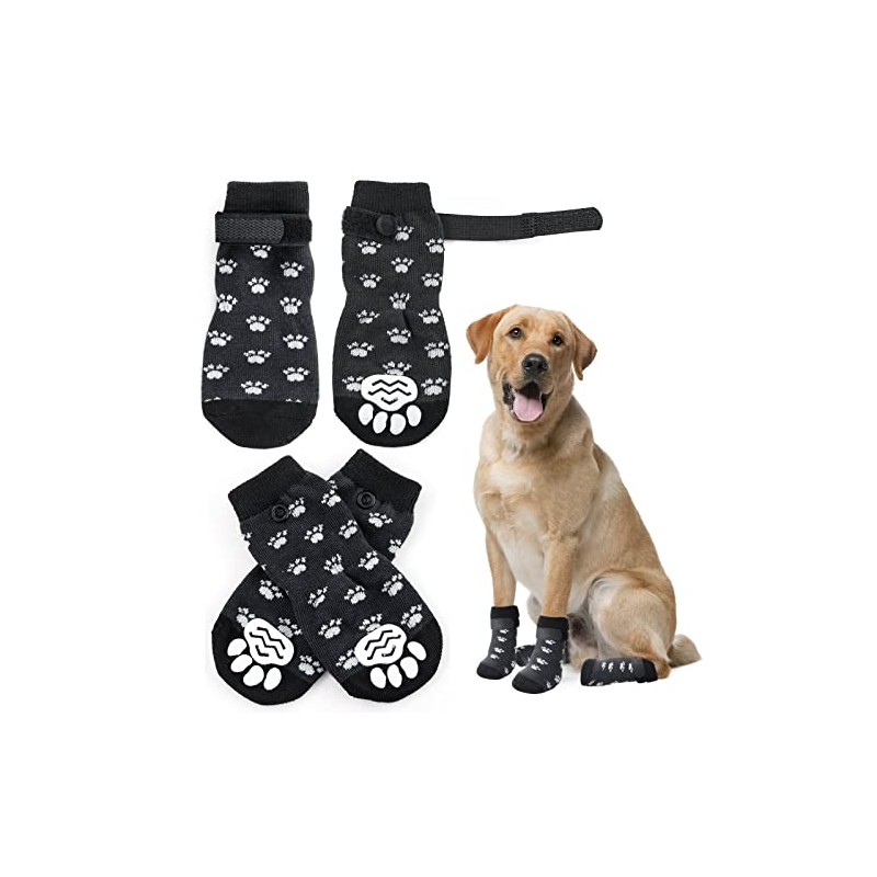 Calcetines Antideslizantes para Perros con Protectores de Patas,Calcetines Antideslizantes de