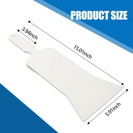 Hovom Car Bulldozer Squeegee, Long Handle Tint Tools, Scrubber Bulldozer Squeegee for Car Window Cleaning/Vinyl Wrap/Snow Frost Ice Removal, Automotive Flat Glass Tint Squeegees (1PCS: White)