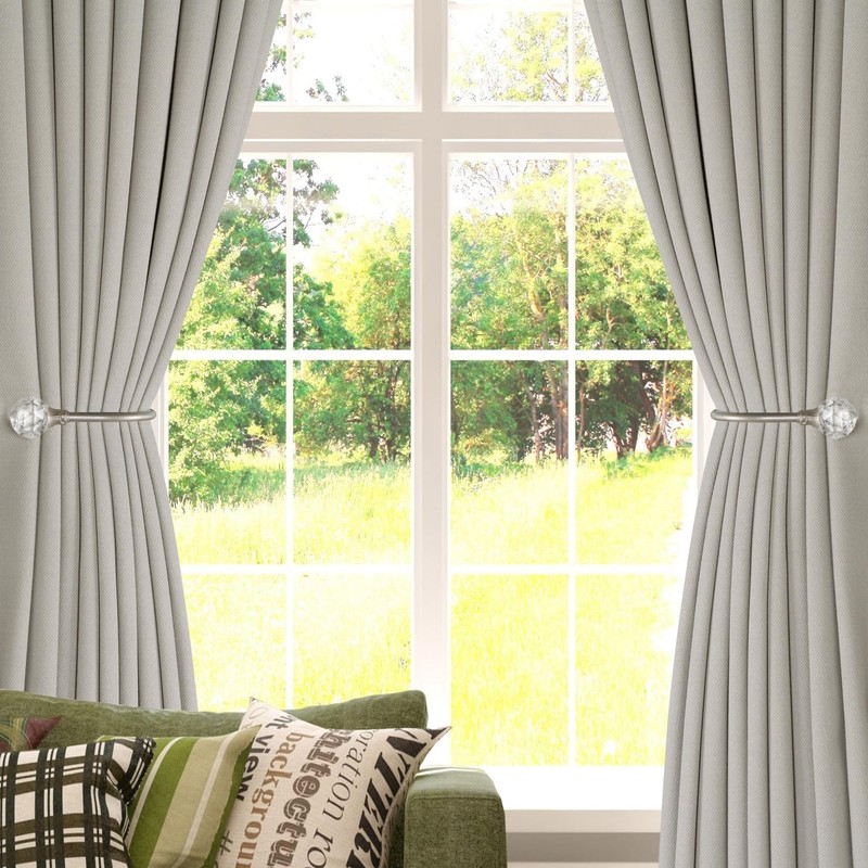 2 Pieces of Heavy Duty U Shaped Metal Curtain Holdbacks