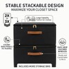 Tuza 3 Pack Foldable Storage Bin with Lid, Heavy-Duty Fabric