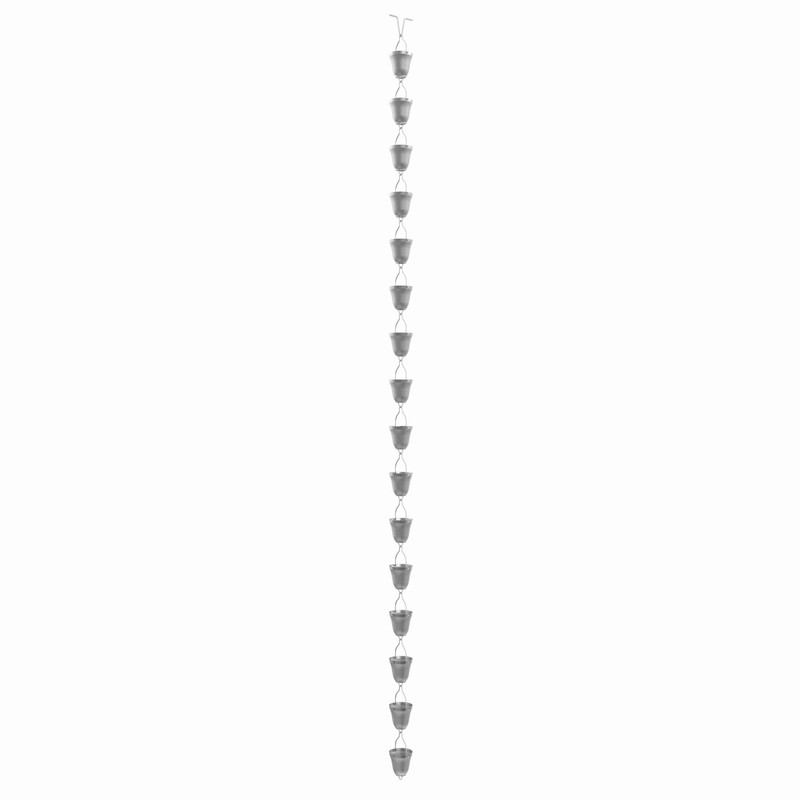 Rain Chains Direct Contempo Rain Chain, 8.5 Feet Length, Aluminum,