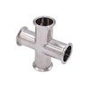 DERNORD 4 Way Cross Clamp Fits 1.5" Tri-clamp Sanitary Fitting
