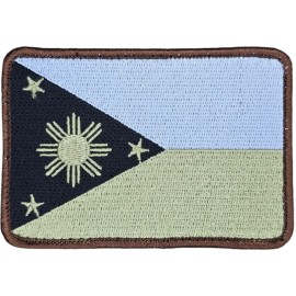 Unbranded PHILIPPINES COUNTRY FLAG FILIPINO EMBLEM GOLD TACTICAL HOOK PATCH