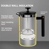 Secura French Press Coffee Maker with 3-Layer Stainless Steel Filter,
