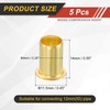sourcing map 5Pcs Fit for 9mm(3/8") Tube ID Brass Compression